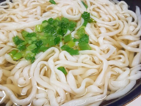 糖質ゼロ麺をおいしく！かけうどん＋生姜＆青ネギ♪